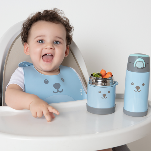 BABADOR EM SILICONE COM PEGA-MIGALHAS GUMY AZUL - Image 4