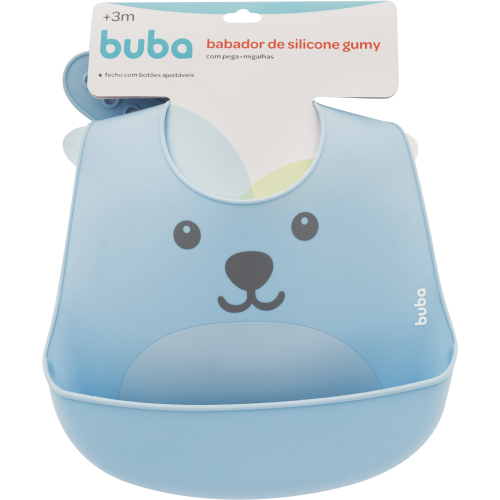 BABADOR EM SILICONE COM PEGA-MIGALHAS GUMY AZUL - Image 5