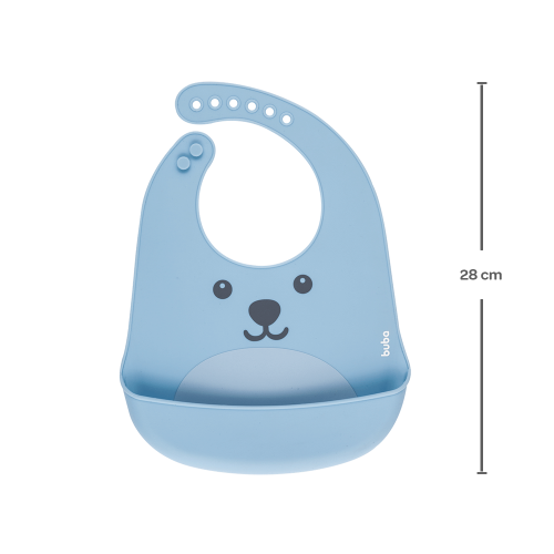 BABADOR EM SILICONE COM PEGA-MIGALHAS GUMY AZUL - Image 3