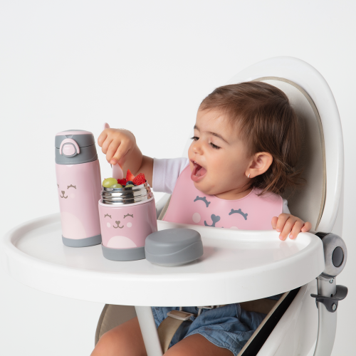 BABADOR EM SILICONE COM PEGA-MIGALHAS GUMY ROSA - Image 5