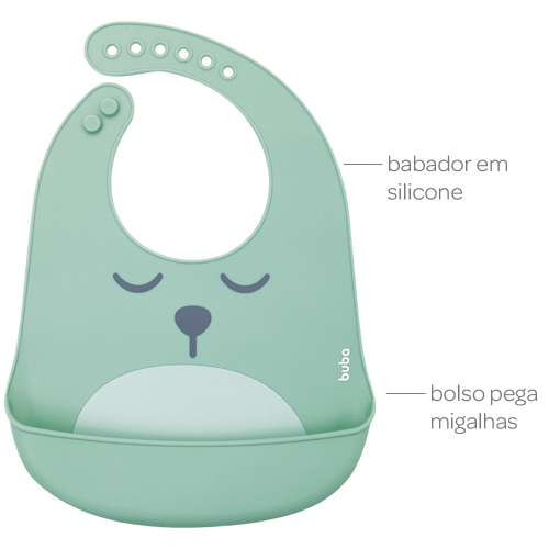 BABADOR EM SILICONE COM PEGA-MIGALHAS GUMY VERDE - Image 5