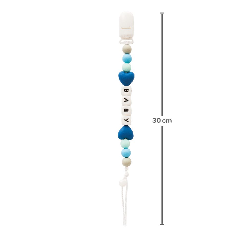 PRENDEDOR DE CHUPETA EM SILICONE AZUL - Imagem 4