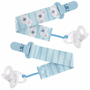 KIT 2 PRENDEDORES DE CHUPETA COALA AZUL