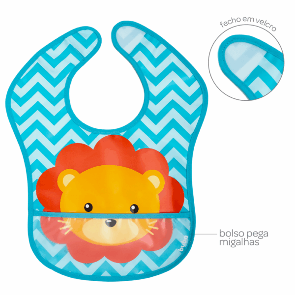 BABADOR COM BOLSO ANIMAL FUN LEÃO - Image 3