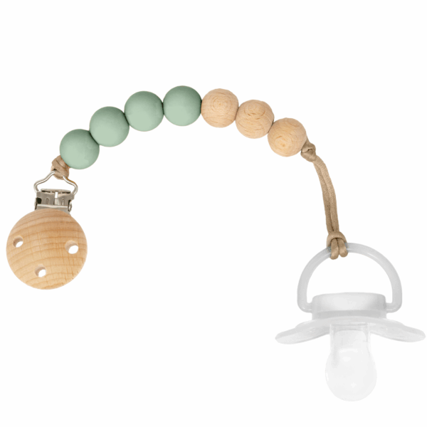 PRENDEDOR DE CHUPETA SILICONE E BAMBU - Image 2