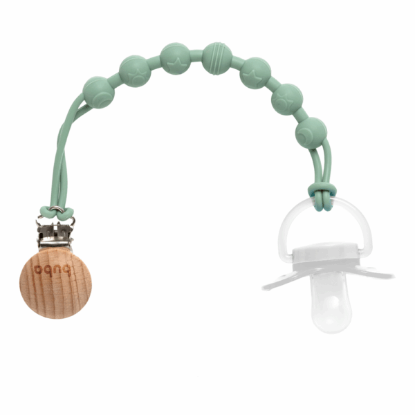 PRENDEDOR DE CHUPETA EM SILICONE BUBA